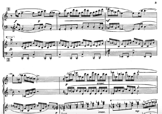 Example 1.1. Prokofiev, Piano Concerto No. 3, First movement, mm. 15-20.