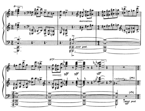 Example 2.26. The end of the Fugue, mm. 323-329.