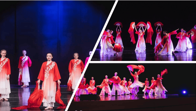 Picture 3. Shengya Huang, choreography of music, Zhang Qu, Musical Letters,
performers: students of the Eurhythmics of Stanisław Moniuszko Academy of Music in Gdańsk, Poland.
Photo: Tharakum Photography