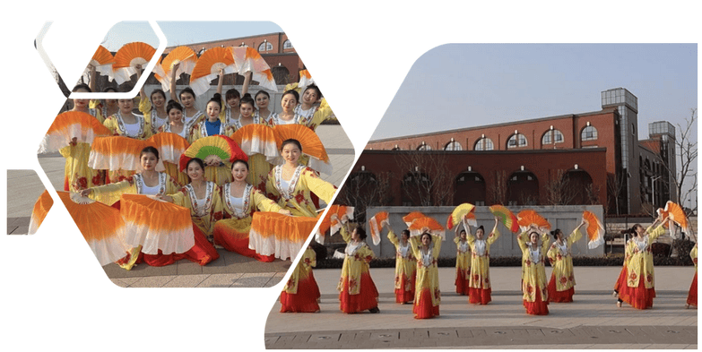 Picture 4. Shengya Huang, choreography of music, Zhang Qu, Musical Letters.
Performers: students of the Collegau Music and Dance of Nanchang Vocational University, China.
Photo: Anna Galikowska-Gajewska.