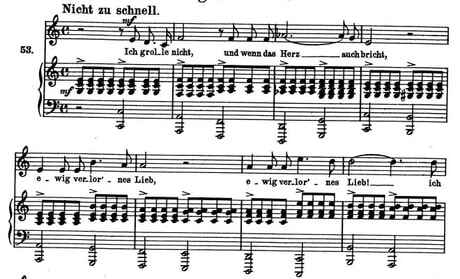 Example 7. Schumann, “ch grolle nicht, mm. 1-8.